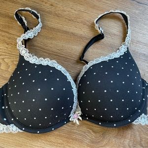 Victoria’s Secret 34C Black & White Polka Dot Bra